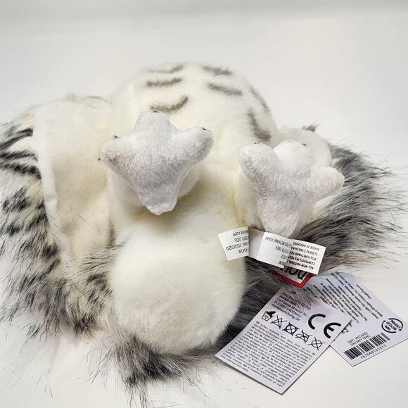 Douglas Wizard Snowy Owl White Black Spotted 8" Plush Stuffed Animal Soft Toy - Picture 8 of 8